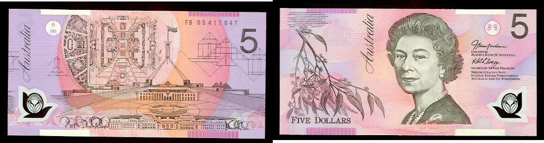 Australian $5 2001 Unc.